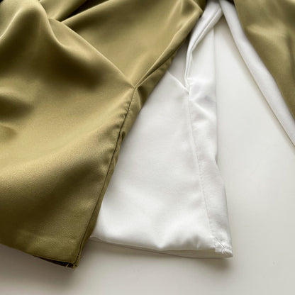 Elegant Satin Long Sleeves Office Lady Shirts
