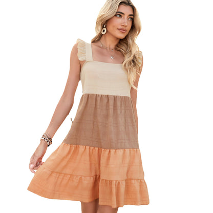 Summer Three Colors Sleeveless Mini Dresses
