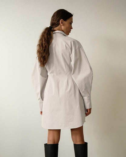 Vintage Long Sleeves Short Shirts Dresses
