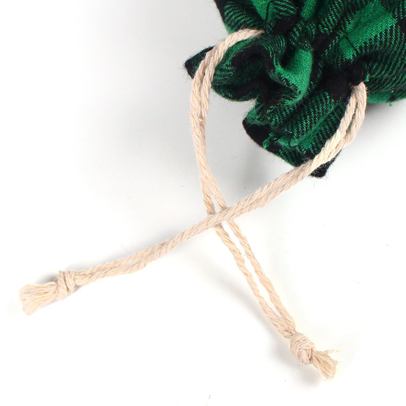 Red&Green Cotton Christmas Gift Bags 50pcs/Set