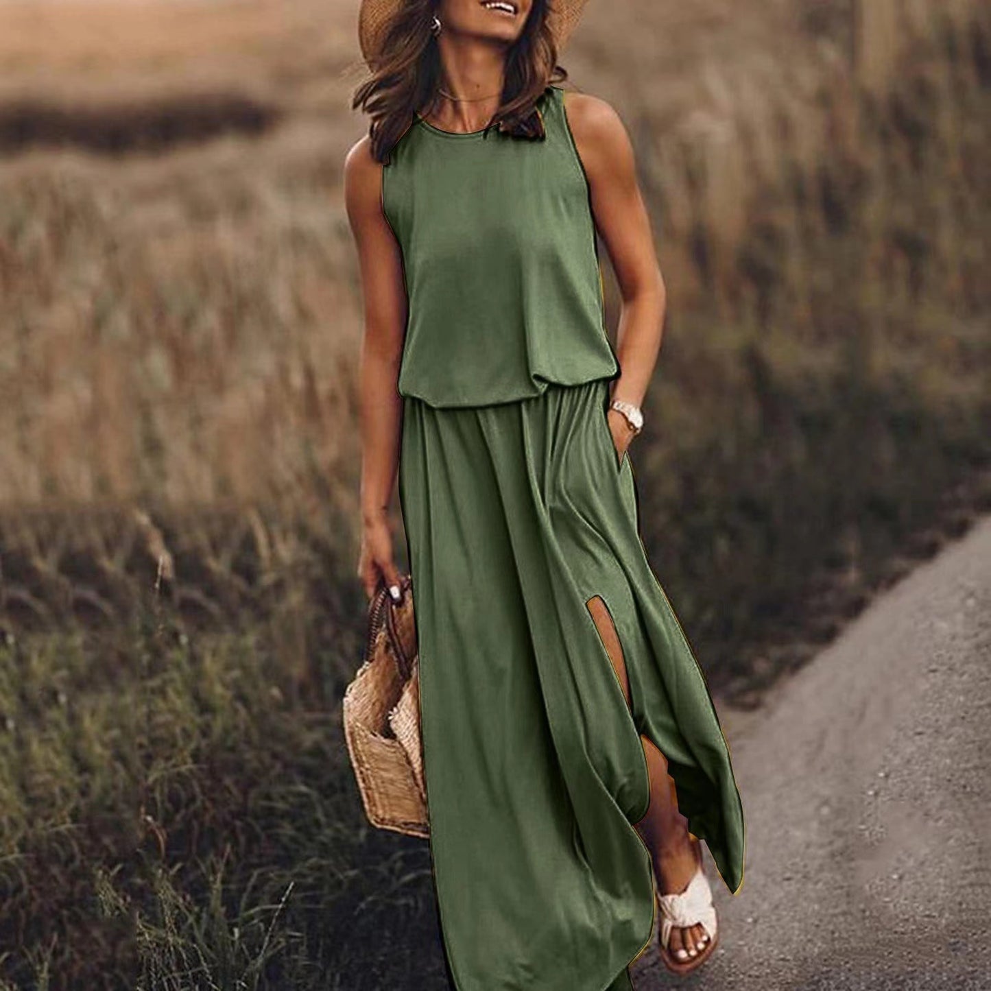Casual Sleeveless Summer Long Maxi Dresses