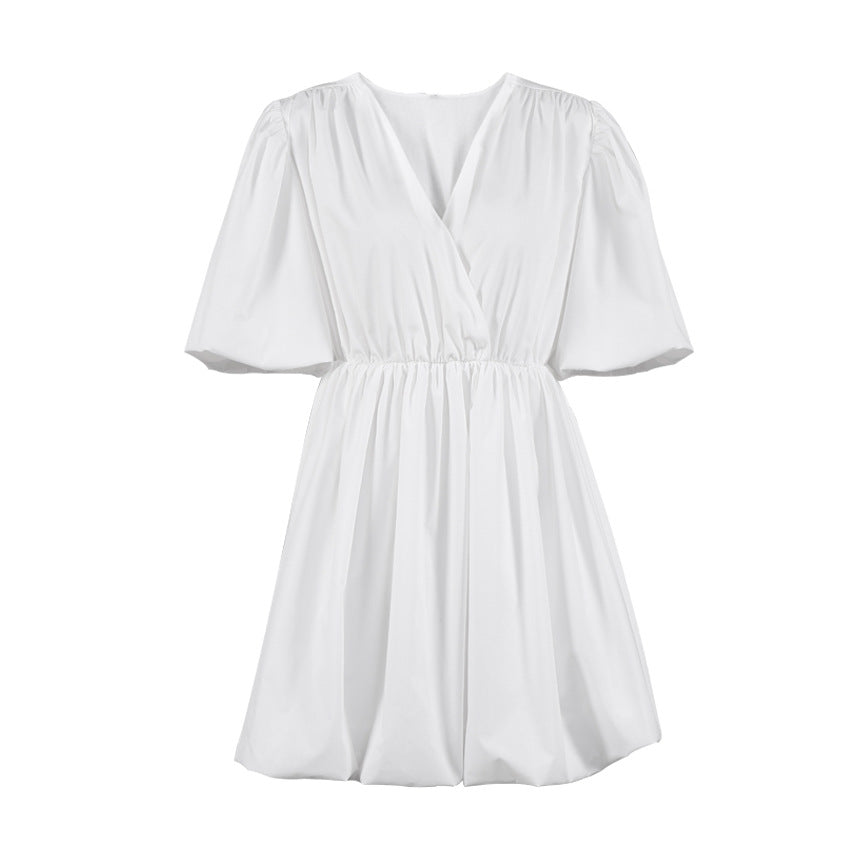 Summer Puff Sleeves Women Mini Dresses