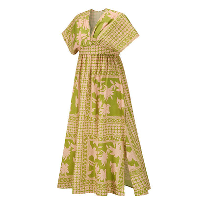 Summer Casual Bat Sleeves Beach Long Dresses