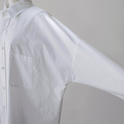 Casual Cotton White Midi Length Women Long Sleeves Shirts