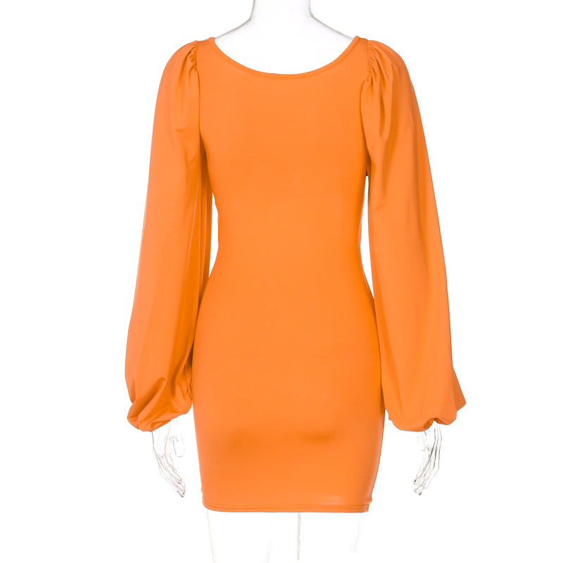 Sexy Lantern Sleeves Summer Short Dresses