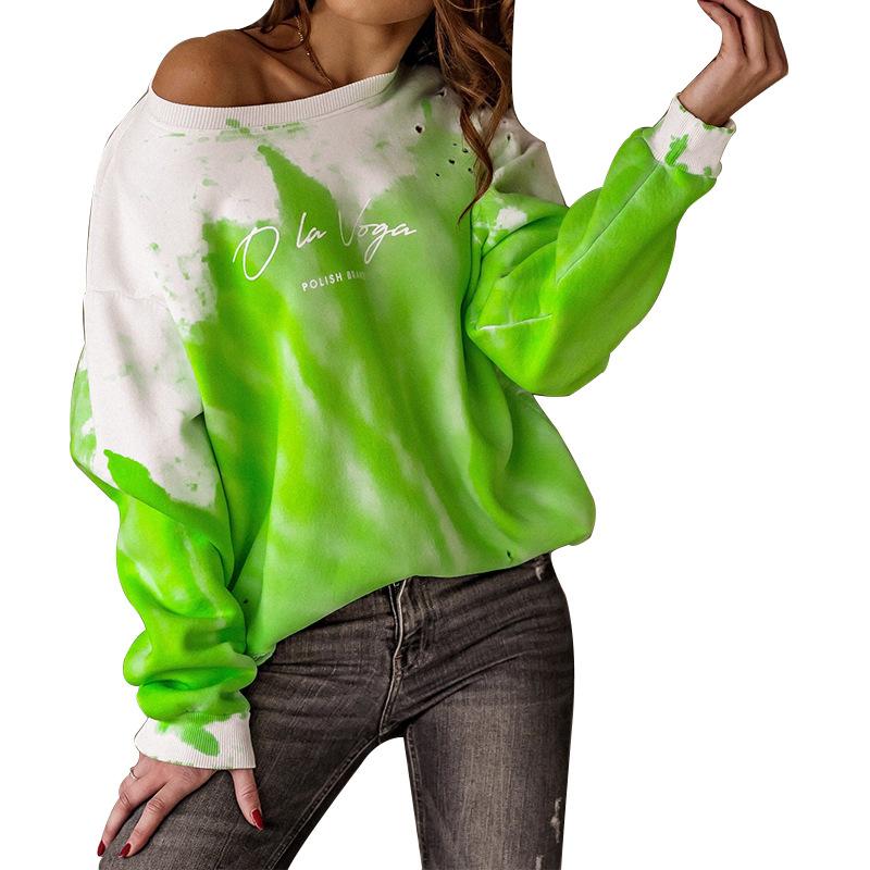 New Dyed Round Neck Women Hoodies-STYLEGOING