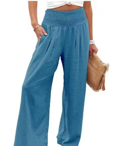 Casual Linen Summer Wide Legs Pants for Women