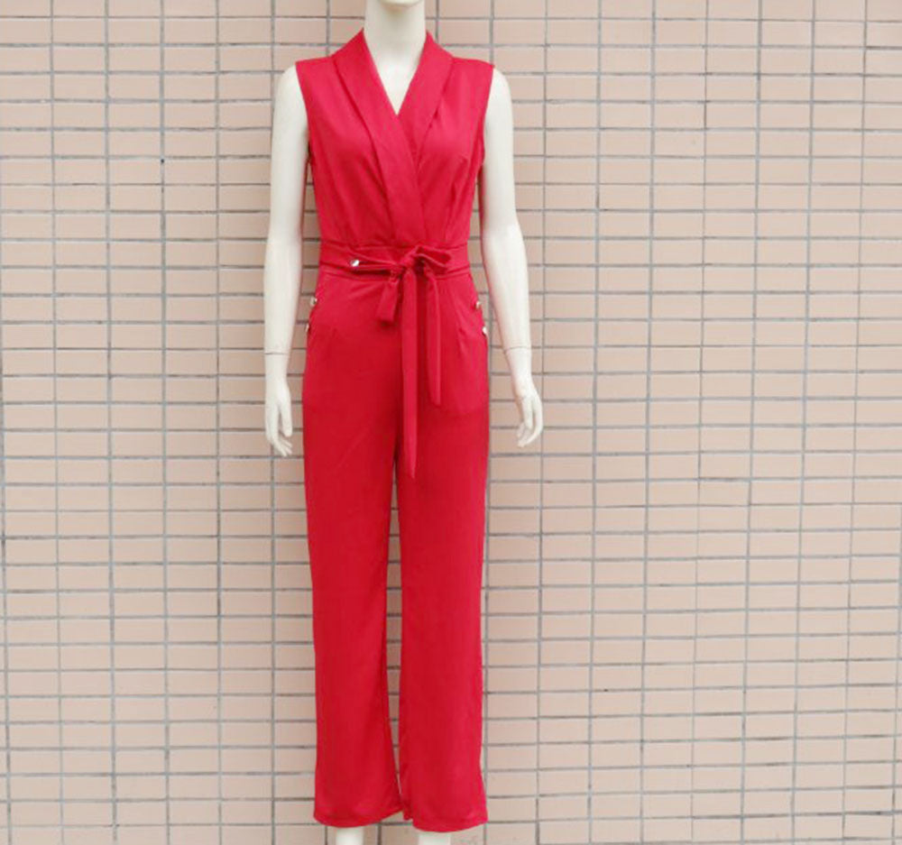 Sexy Sleeveless Office Lady Jumpsuits