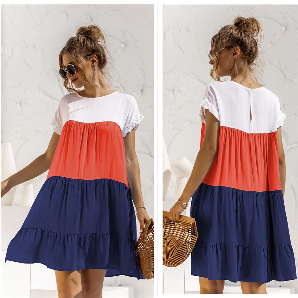 Summer Leisure Ruffled Daily Short Dresses-STYLEGOING
