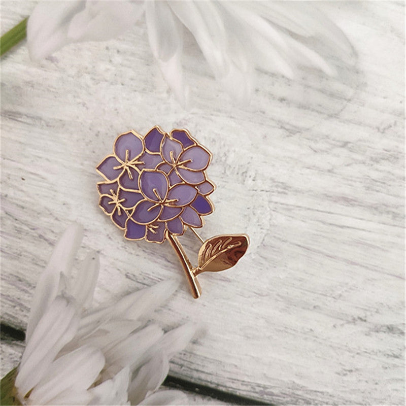 Charming Lilac and Dragonfly Design Brooches for Women