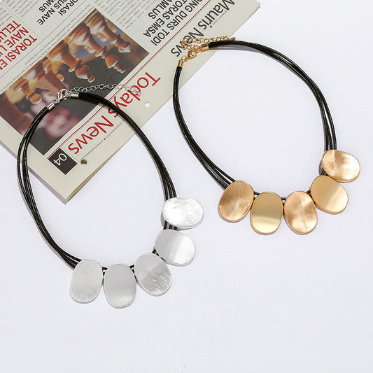 Fashion Ethnic Alloy Geometry Shape Necklace for Women