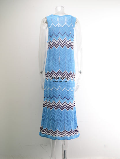 Sexy Women Summer Knitting Long Beach Dresses