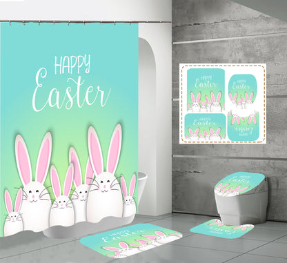 Happy Easter Day Shower Curtain Sets