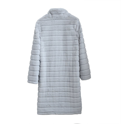 Fashion Artificial Fur Winter Long Overcoats for Women