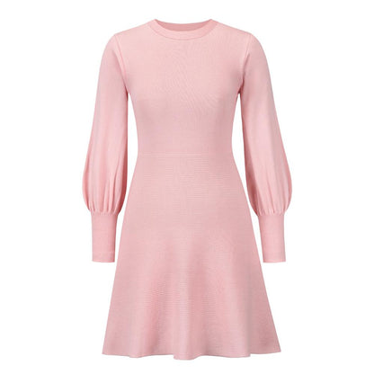 Women Plus Sizes Knitting Winter Dresses-STYLEGOING