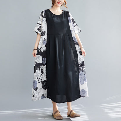 Summer Cotton Vintage Short Sleeveless Long Cozy Dresses