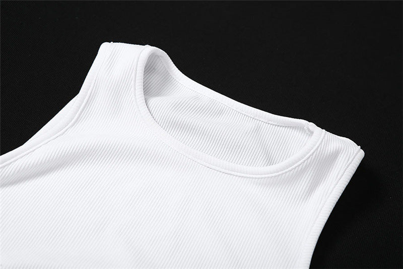Summer Casual Sleeveless Shorts and Midriff Baring Tops
