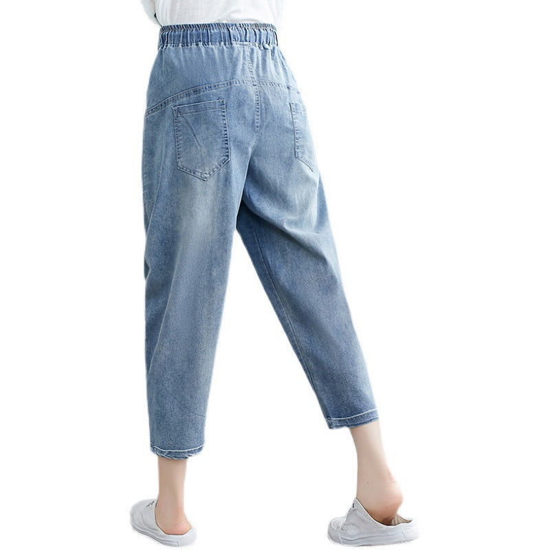 Vintage Embroidery Summer Jeans for Women