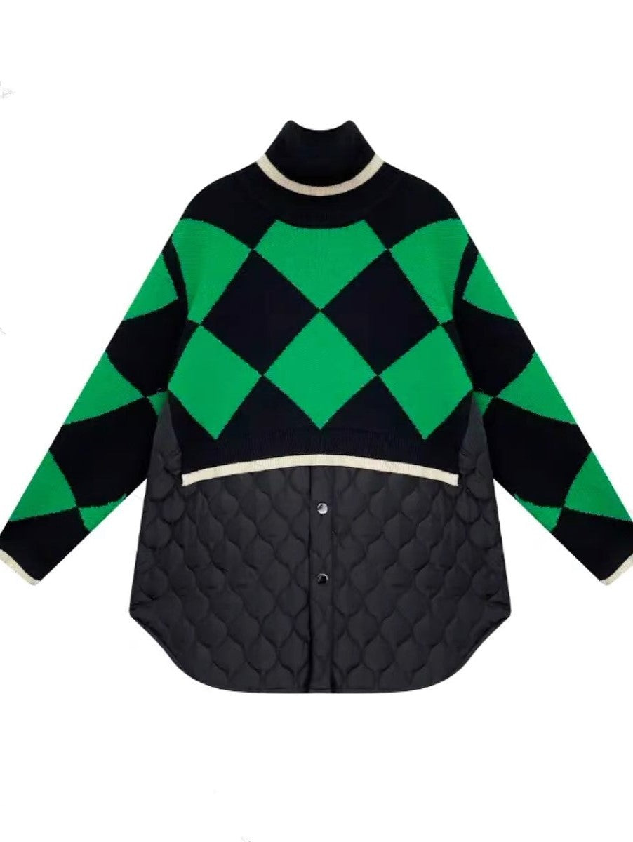Women High Neck Winter Pullover Coat Sweaters