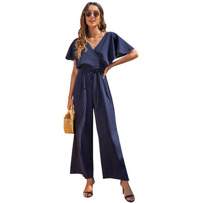 Casual High Waist Loose Summer Jumpsuits-STYLEGOING