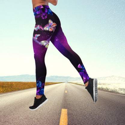 Sexy Butterfly Design High Waist Yoga Leggings
