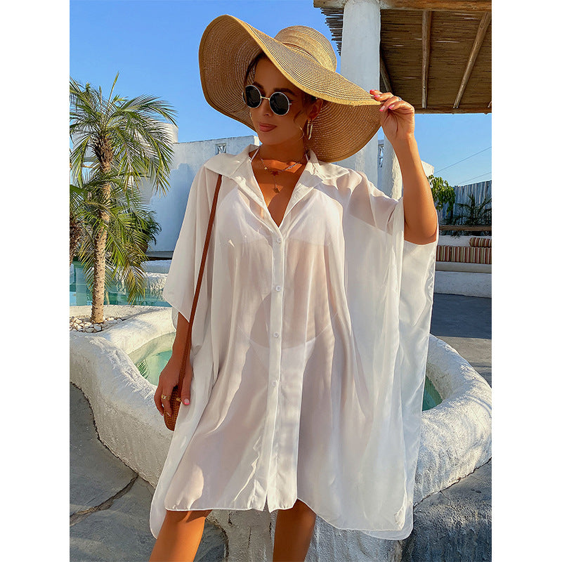 Summer Leisure Shirts Bikini Beach Cover Ups