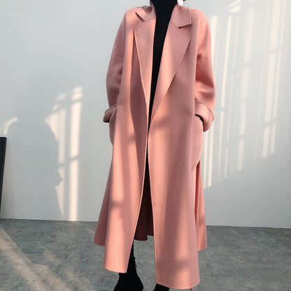Luxury Woolen Winter Long Overcoat for Women