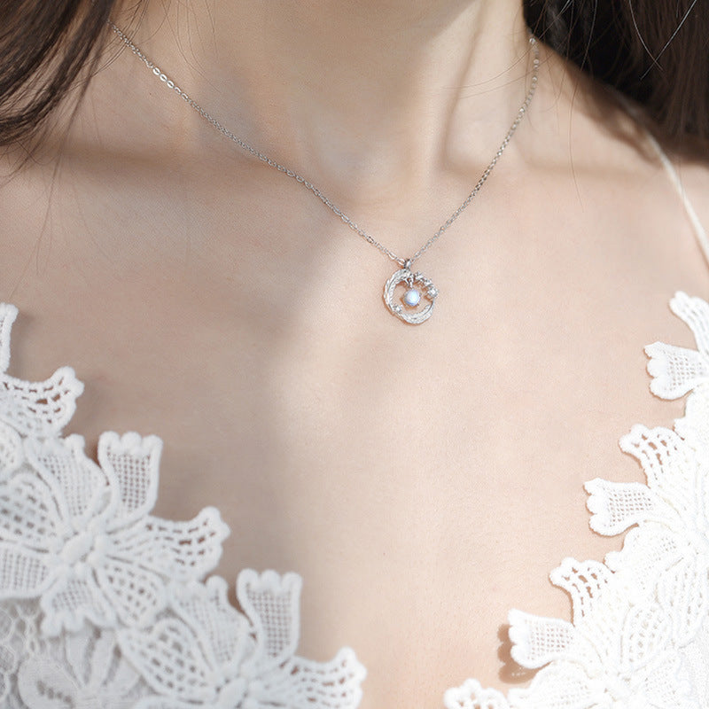 Feather Design Sterling Sliver Necklace