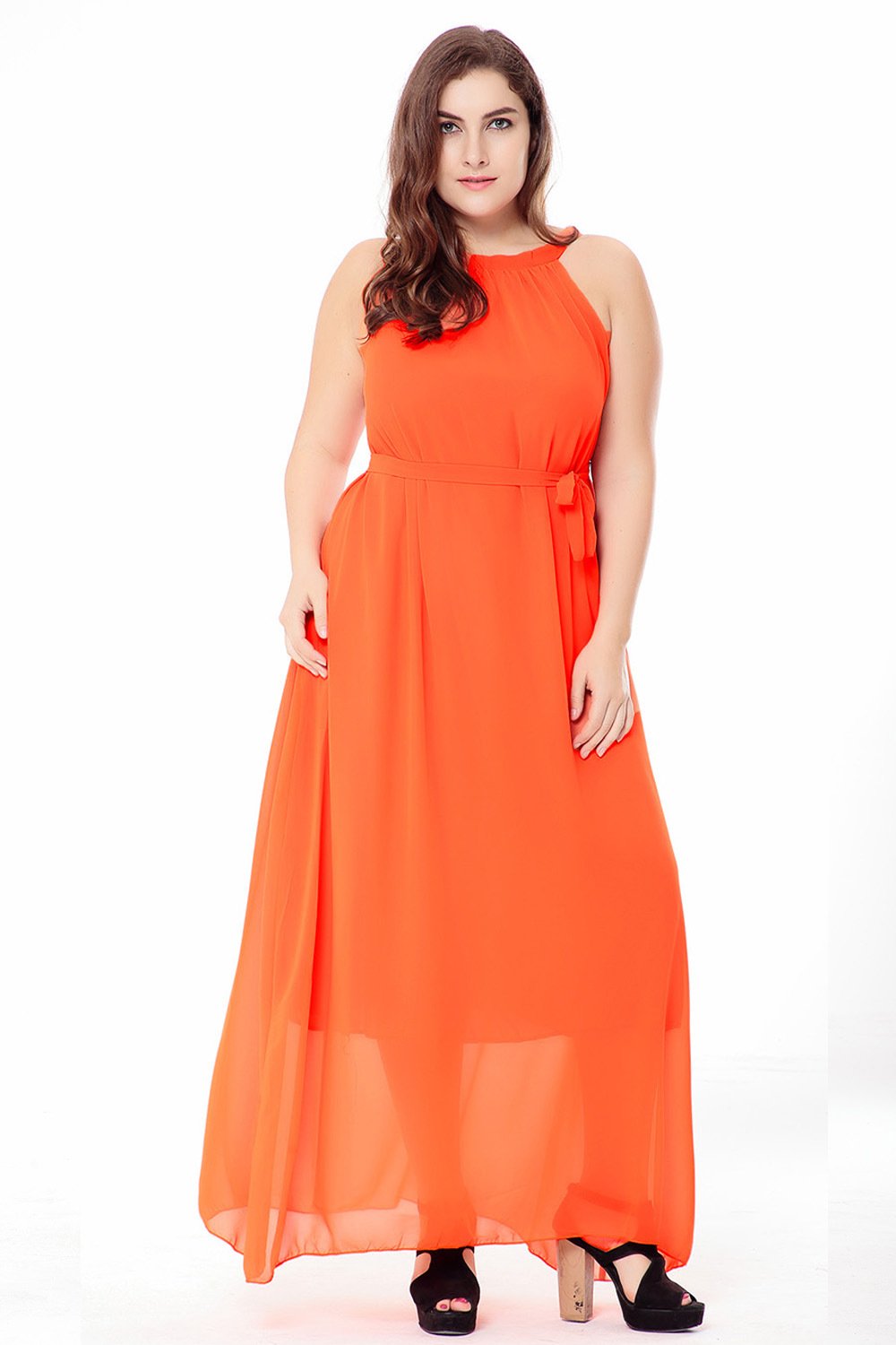 Summer Boho Plus Sizes Chiffon Dresses-STYLEGOING