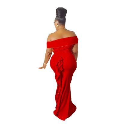 Off The Sholuder Plus Sizes Long Party Dresses for Women