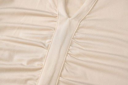 Sexy Long Sleeves V Neck Women Short Dresses-STYLEGOING