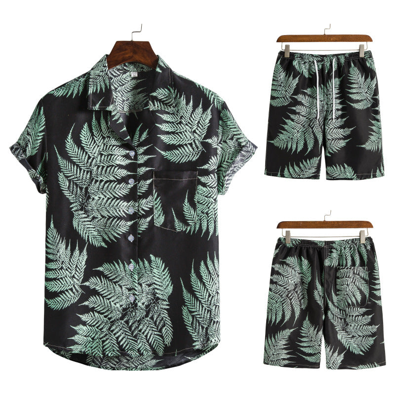 Summer Hawaii Floral Men‘s Beach Sets