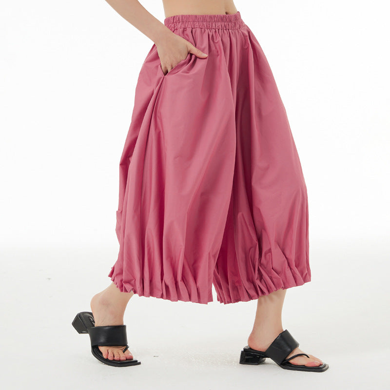 Designed Summer Plus Sizes Cropped Pants