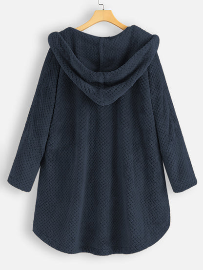 Casual Women Velvet Puls Sizes Hoodies Overcoat