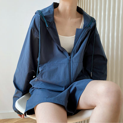 Casual Sports Women Sun Proof Summer 2pcs Out Suits