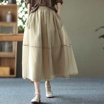 Summer Organza Elegant Women Skirts