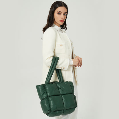 Fashion Down Women Handbags for Winter