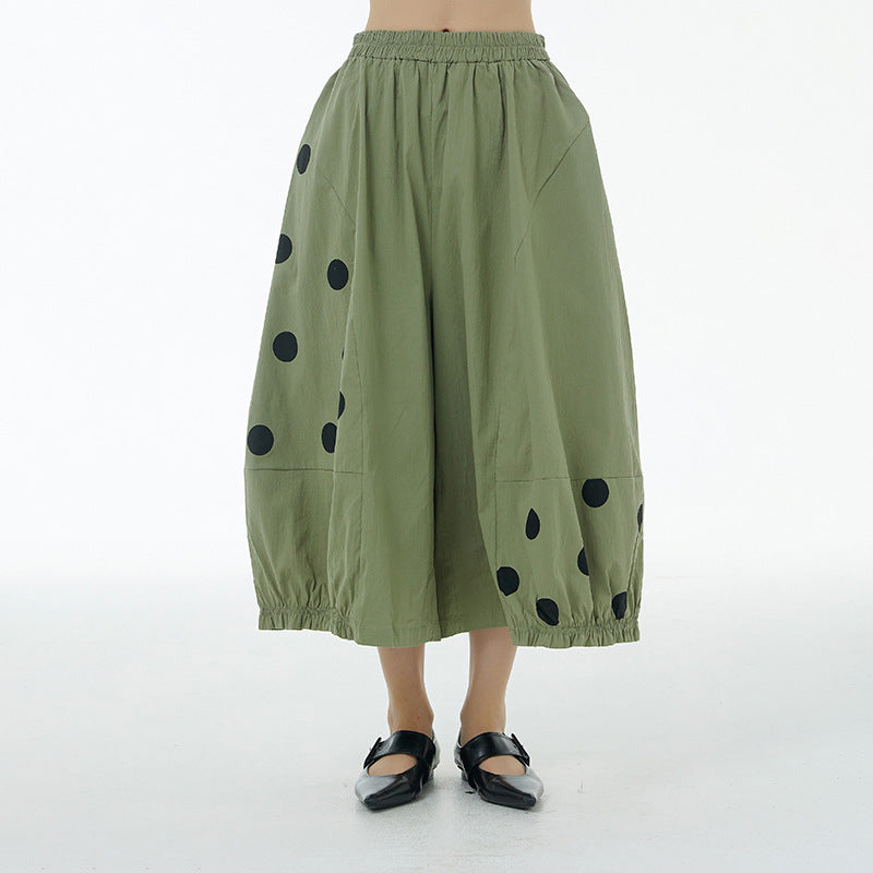 Designed Summer Plus Sizes Wide Legs Pants