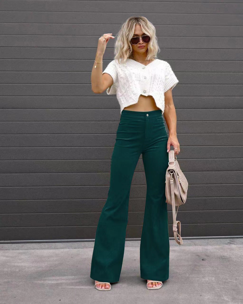 Sexy Elastic Waist Trumpet Pants