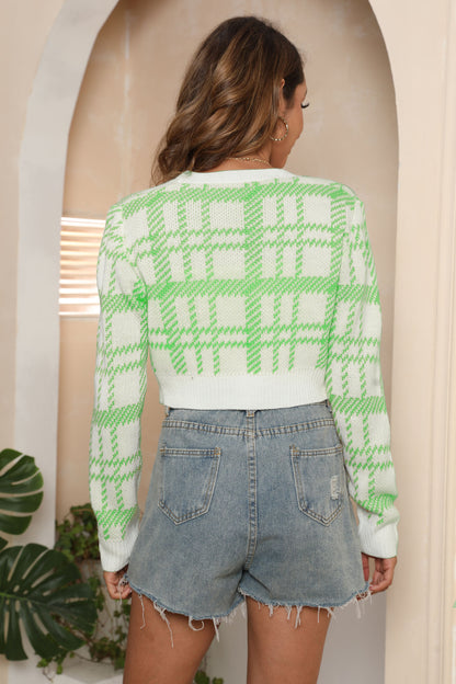 Casual Midriff Baring Women Short Sweaters