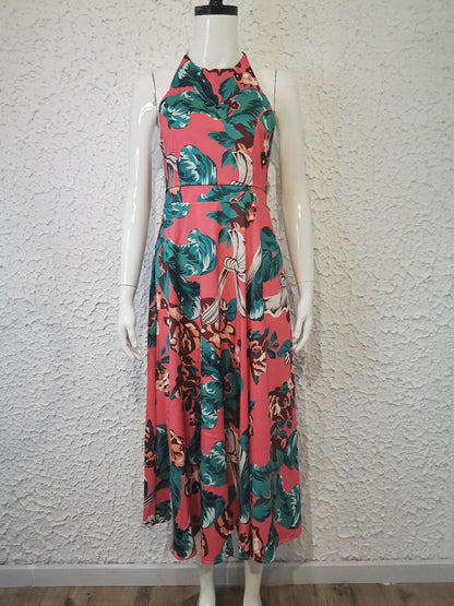 Sexy Floral Print Long Boho Summer Beach Dresses