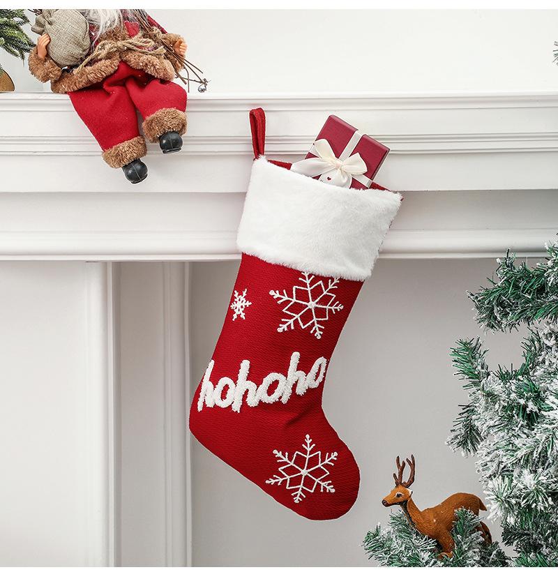 Red Christmas Party Snowflake Gifts Socks