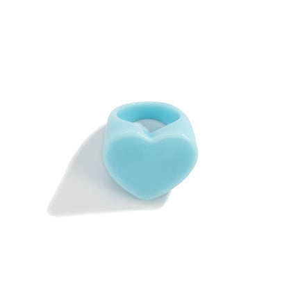 3D Sweetheart Design Acrylic Women Fashion Rings