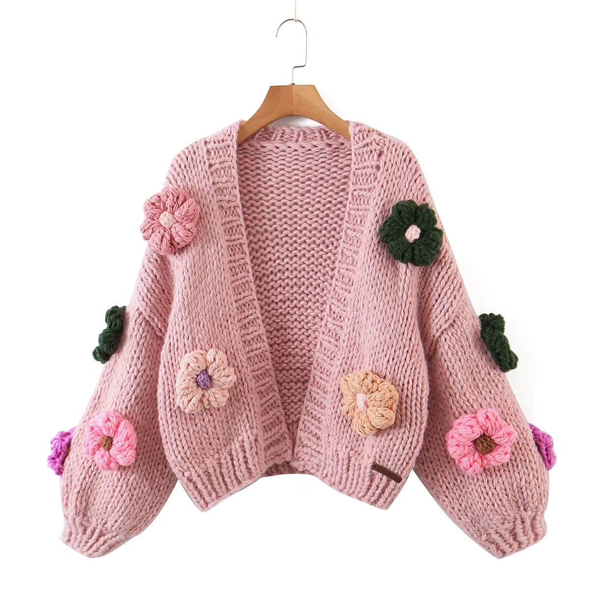 Lovely Handmade 3D Design High Waist Short Sweaters