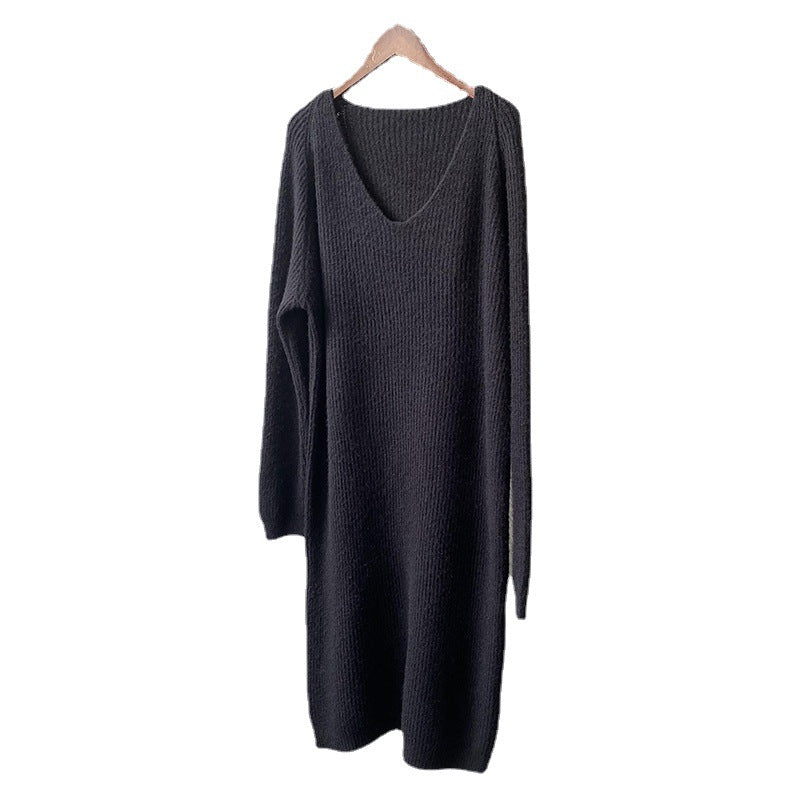Casual Knitted Knee Dresses for Women