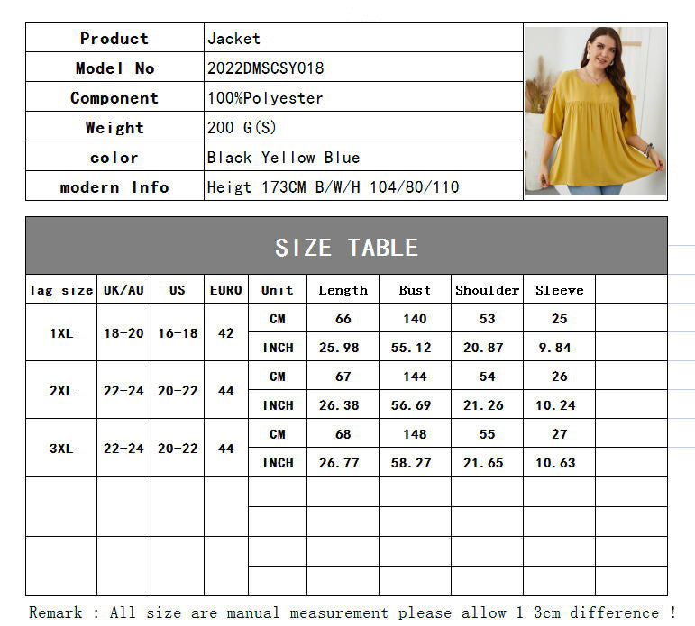 Fashion Plus Sizes Women Blouses