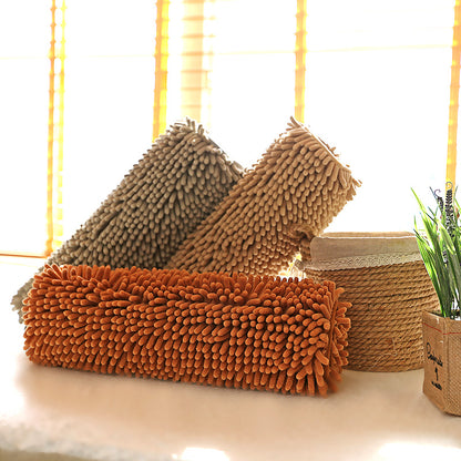 Shaggy Chenille Door Mat Non Slip Bath Mat Easy Care Microfibre Bobble Bath Mat