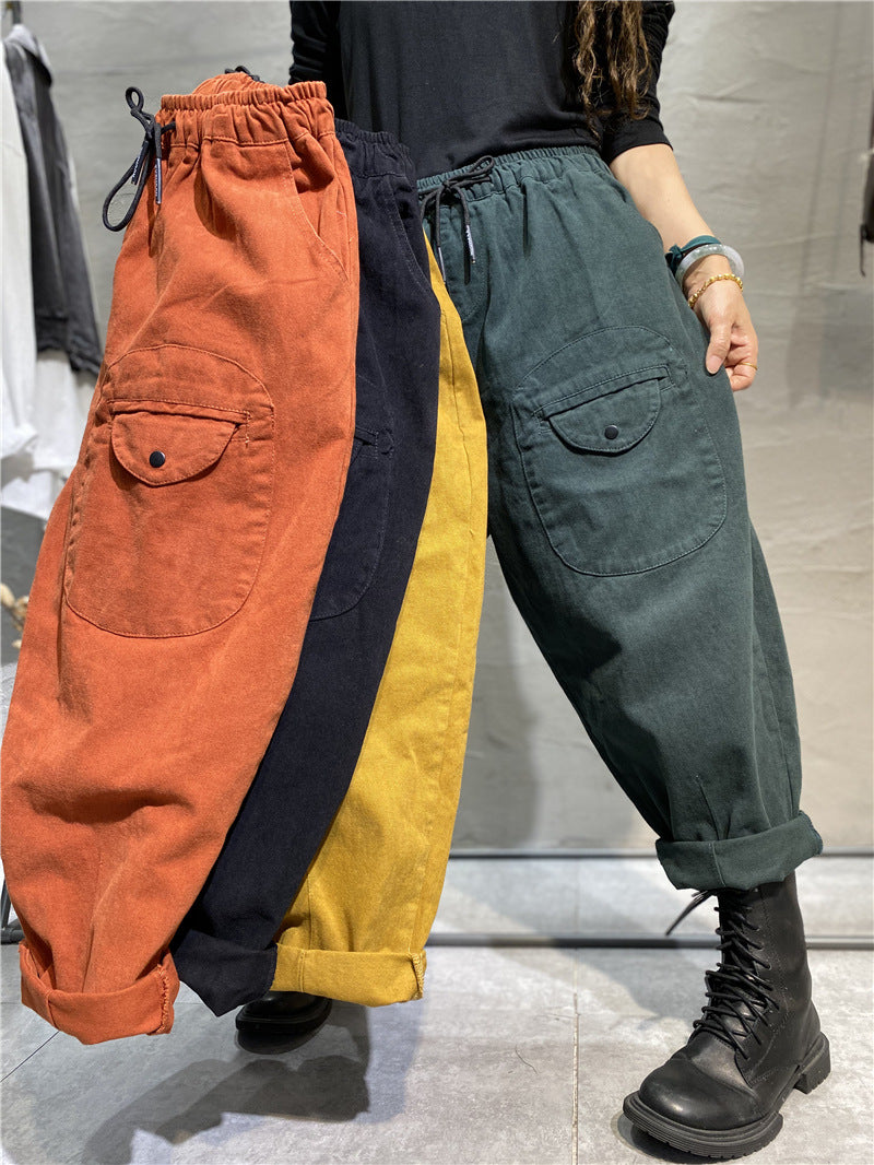 Casual Literary Fall Harem Long Pants