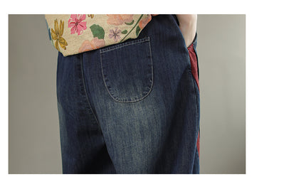 Vintage Denim Women Harem Pants