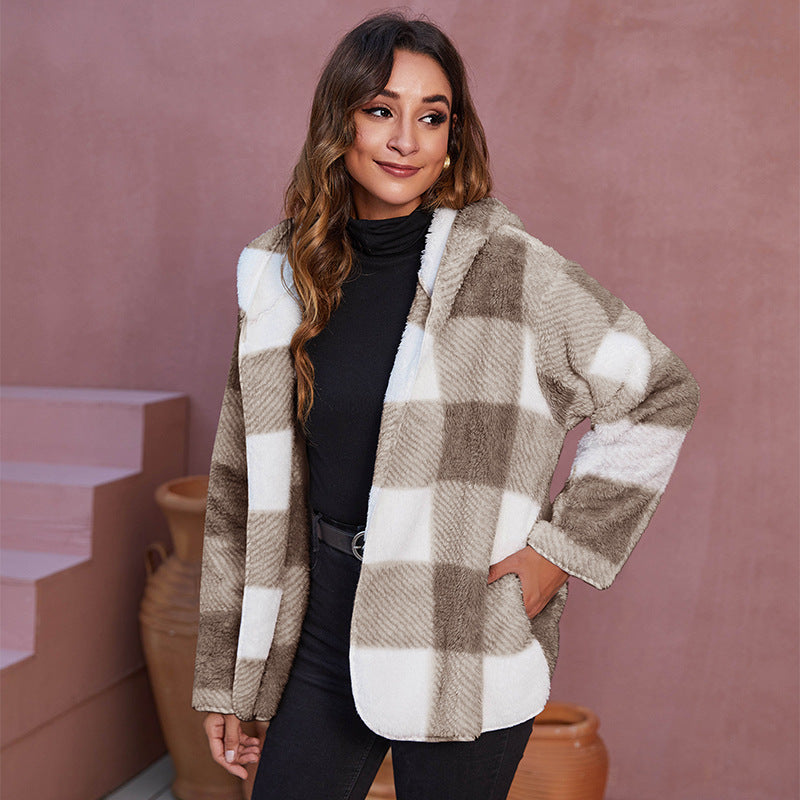 Casual Velvet Hoodies Coats for Women